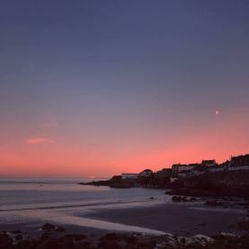 Coverack Harbour at sunset